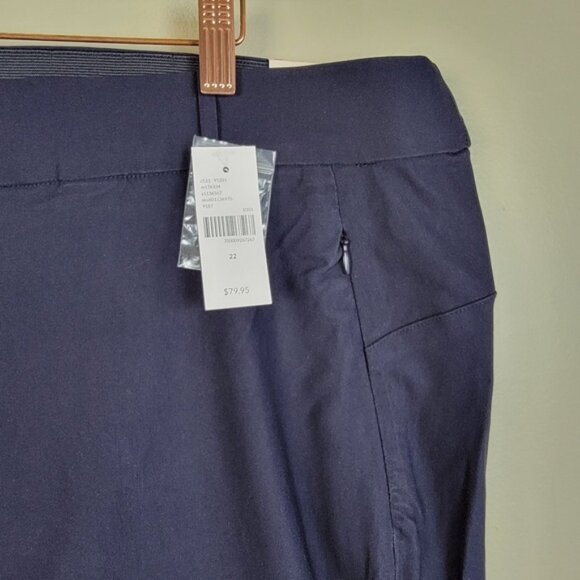 Lane Bryant 22 NEW 4 Season Boot Navy Blue Bootcut Sexy Stretch Dress Pants - Picture 3 of 12